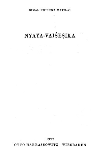 Cover of Nyāya-Vaiśeṣika
