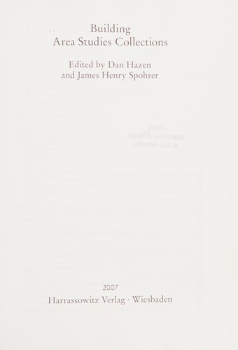 Cover of Building area studies collections