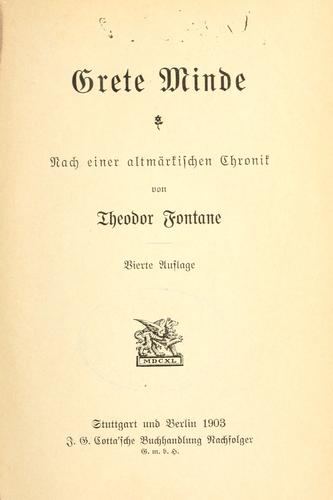 Cover of Grete Minde