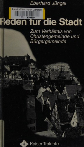 Cover of Reden für die Stadt