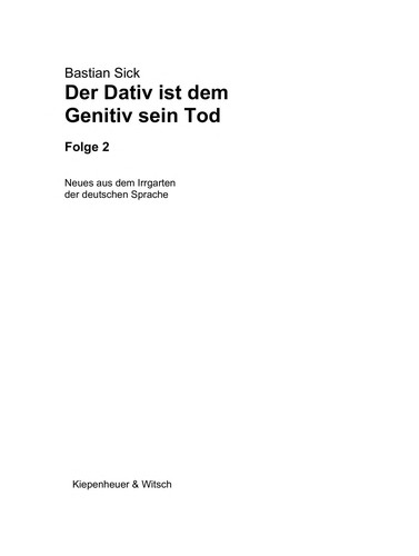 Cover of Der Dativ ist dem Genitiv sein Tod, Folge 2