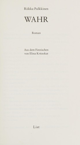 Cover of Wahr