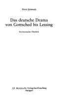 Cover of Das deutsche Drama von Gottsched bis Lessing