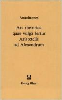 Cover of Ars rhetorica quae vulgo fertur Aristolelis ad Alexandrum