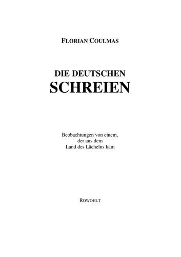 Cover of Die Deutschen schreien
