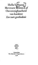 Cover of Mevrouw Bentinck of Onverenigbaarheid van karakter