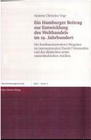 Cover of Ein Hamburger Beitrag zur Entwicklung des Welthandels im 19. Jahrhundert