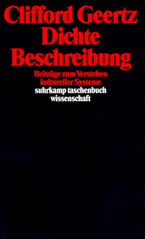 Cover of Dichte Beschreibung. Beiträge zum Verstehen kultureller Systeme