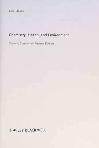 Cover of Chemistry, Health and Environment