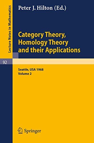 Cover of Category Theory, Homology Theory and their Applications