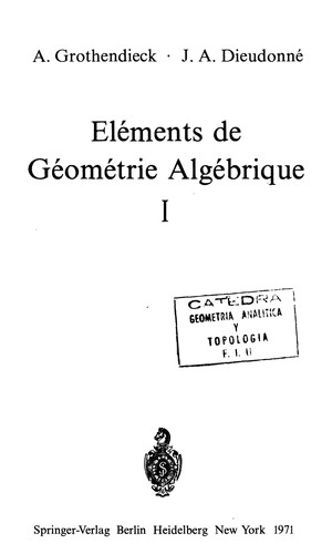Cover of Eléments de géométrie algébrique