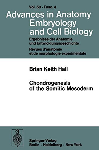 Cover of Chondrogenesis of the Somitic Mesoderm