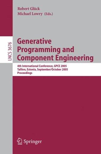 Cover of Generative programming and component engineering