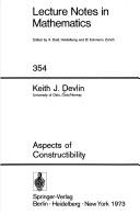 Cover of Aspects of constructibility