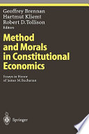 Cover of Method and Morals in Constitutional Economics