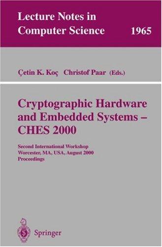 Cover of Cryptographic hardware and embedded systems--CHES 2000