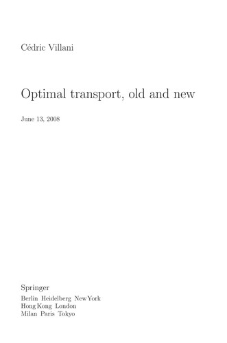 Cover of Optimal transport