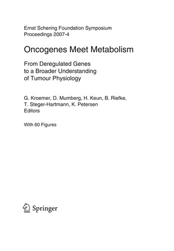 Cover of Oncogenes meet metabolism