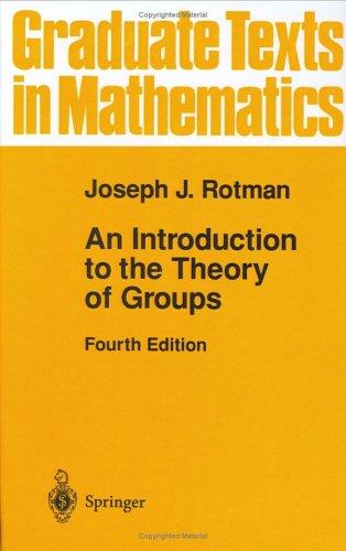 Cover of An introduction to the theory of groups