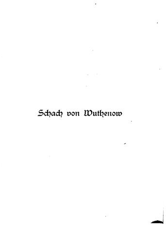 Cover of Schach von Wuthenow