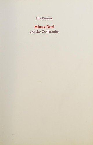 Cover of Minus Drei und der Zahlensalat