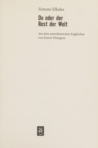 Cover of Du oder der Rest der Welt