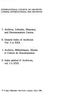 Cover of Archives, Libraries, Museums and Information Centers with Index Archivum