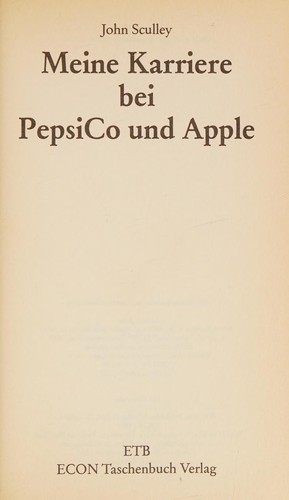 Cover of Meine Karriere bei PepsiCo und Apple