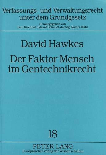 Cover of Der Faktor Mensch im Gentechnikrecht