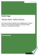 Cover of Thomas Mann - Doktor Faustus