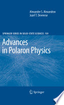 Cover of Advances in Polaron Physics
