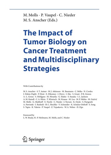 Cover of The Impact of Tumor Biology on Cancer Treatment and Multidisciplinary Strategies