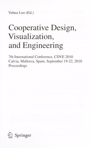Cover of Cooperative design, visualization, and engineering