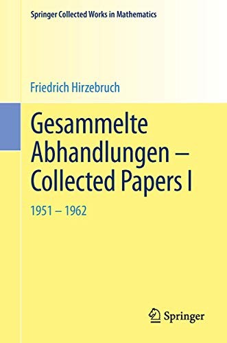 Cover of Gesammelte Abhandlungen - Collected Papers I