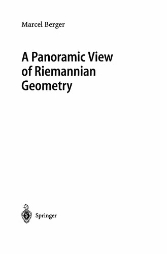 Cover of A Panoramic View of Riemannian Geometry
