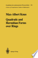 Cover of Quadratic and Hermitian Forms over Rings