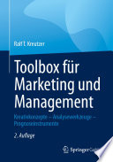 Cover of Toolbox für Marketing und Management