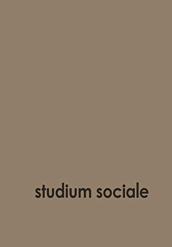 Cover of Studium Sociale