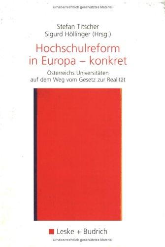 Cover of Hochschulreform in Europa--konkret