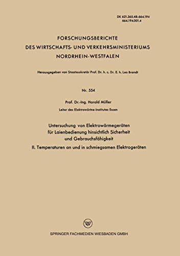 Cover of Untersuchung von Elektrowärmegeräten für Laienbedienung hinsichtlich Sicherheit und Gebrauchsfähigkeit