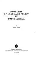 Cover of Problems of language policy in South Africa