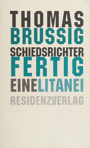 Cover of Schiedsrichter Fertig: eine Litanei