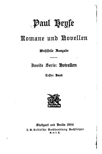 Cover of Novellen