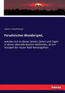 Cover of Paradisisches Wunderspiel,