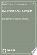 Cover of Dynamische AGB-Kontrolle