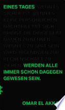 Cover of Eines Tages werden alle immer schon dagegen gewesen sein