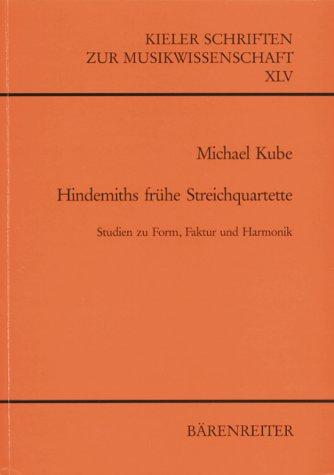 Cover of Hindemiths frühe Streichquartette (1915-1923)