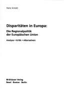 Cover of Disparitäten in Europa