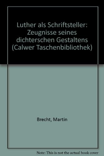 Cover of Luther als Schriftsteller