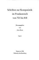 Cover of Schriften zur Komputistik im Frankenreich von 721 bis 818